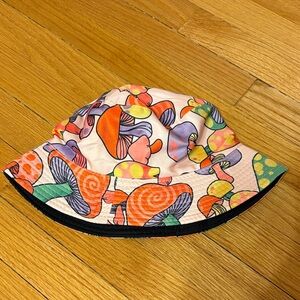 reversible funky mushroom bucket hat